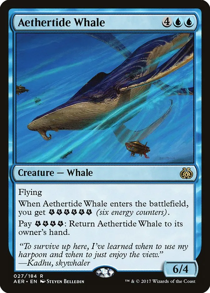 2017 Aether Revolt Aethertide Whale rare #27 rare card image