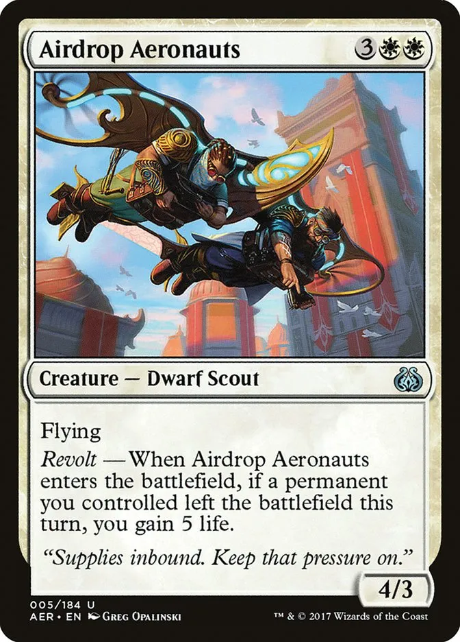 2017 Aether Revolt Airdrop Aeronauts uncommon #5 uncommon card image