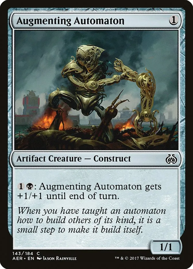 2017 Aether Revolt Augmenting Automaton common #143 common card image