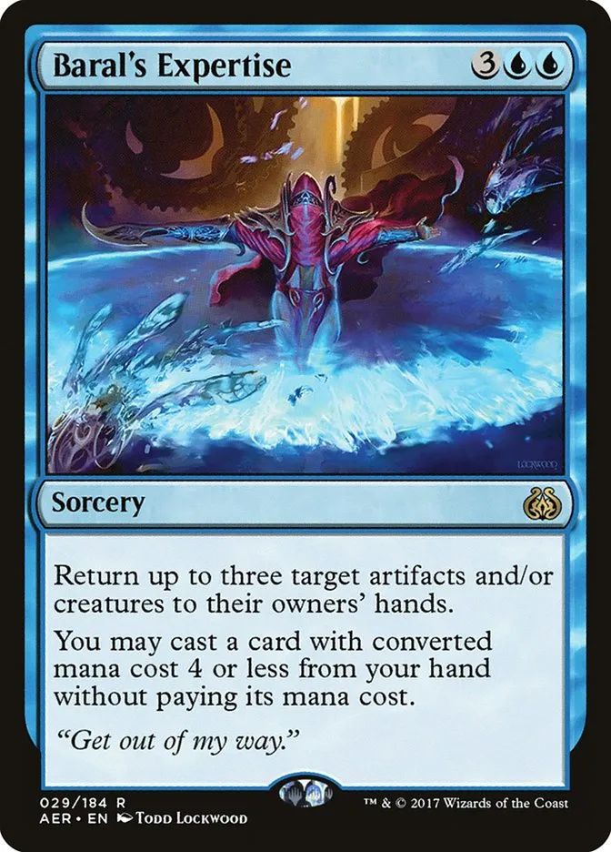 2017 Aether Revolt Baral's Expertise rare #29 rare card image
