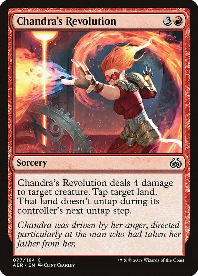 2017 Aether Revolt Chandra's Revolution common #77 common card image
