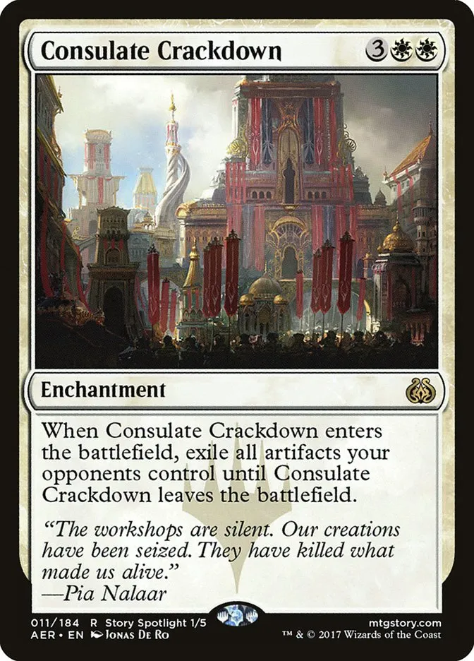2017 Aether Revolt Consulate Crackdown rare #11 rare card image