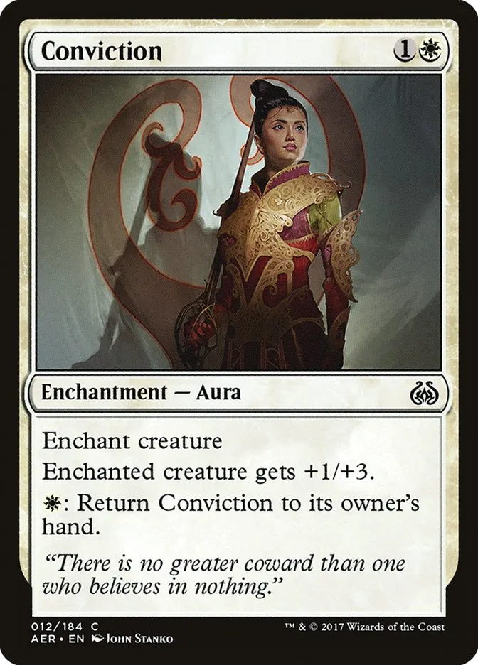 2017 Aether Revolt Conviction common #12 common card image