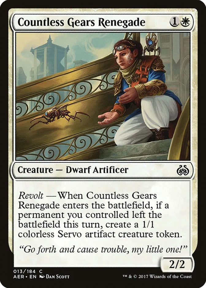 2017 Aether Revolt Countless Gears Renegade common #13 common card image