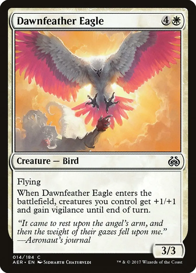 2017 Aether Revolt Dawnfeather Eagle common #14 common card image