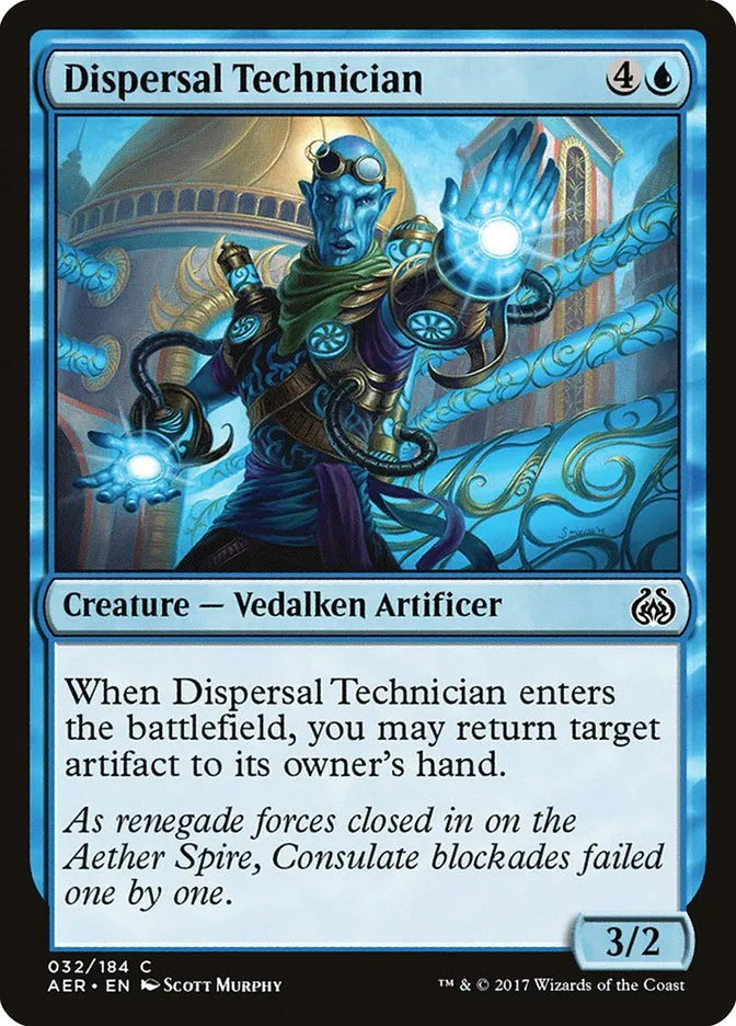 2017 Aether Revolt Dispersal Technician common #32 common card image