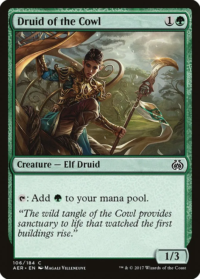 2017 Aether Revolt Druid of the Cowl #106 common card image