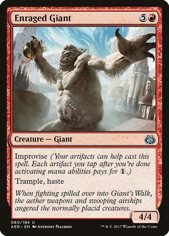 2017 Aether Revolt Enraged Giant uncommon #80 uncommon card image