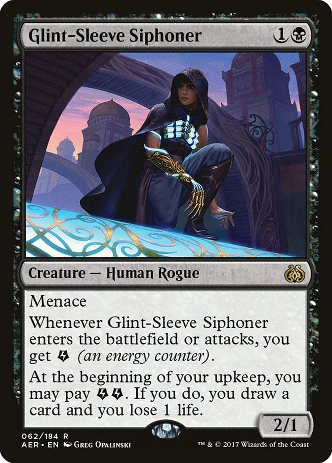 2017 Aether Revolt Glint-Sleeve Siphoner rare #62 rare card image