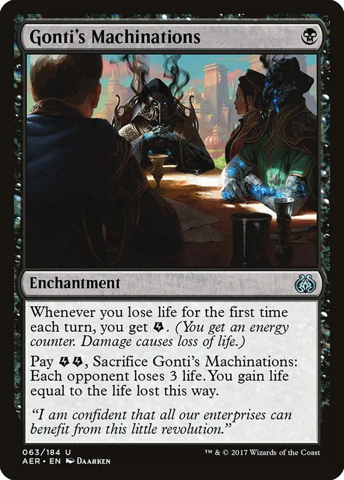 2017 Aether Revolt Gonti's Machinations uncommon #63 uncommon card image