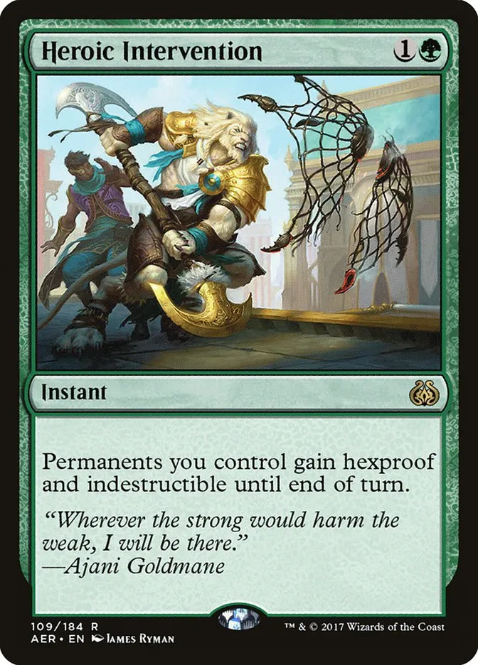 2017 Aether Revolt Heroic Intervention rare #109 rare card image