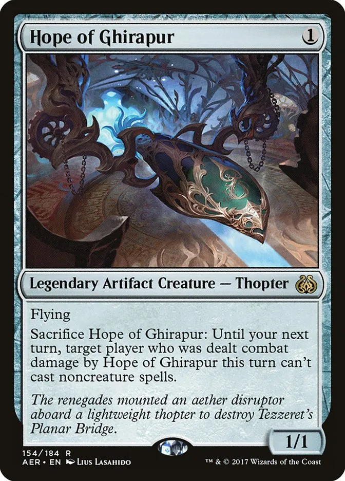 2017 Aether Revolt Hope of Ghirapur #154 rare card image