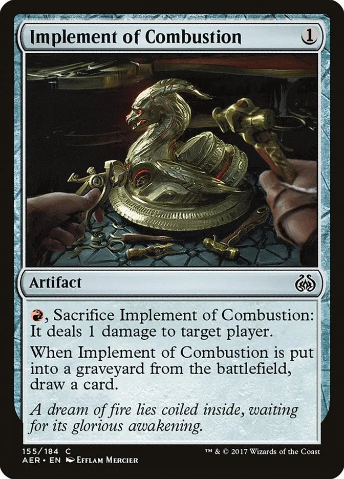 2017 Aether Revolt Implement of Combustion common #155 common card image