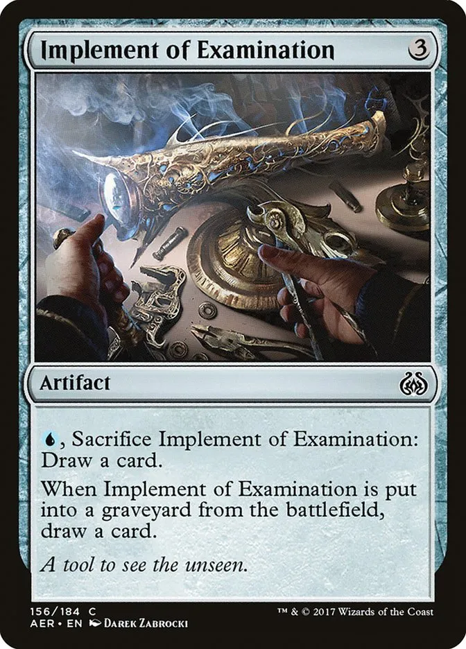2017 Aether Revolt Implement of Examination common #156 common card image