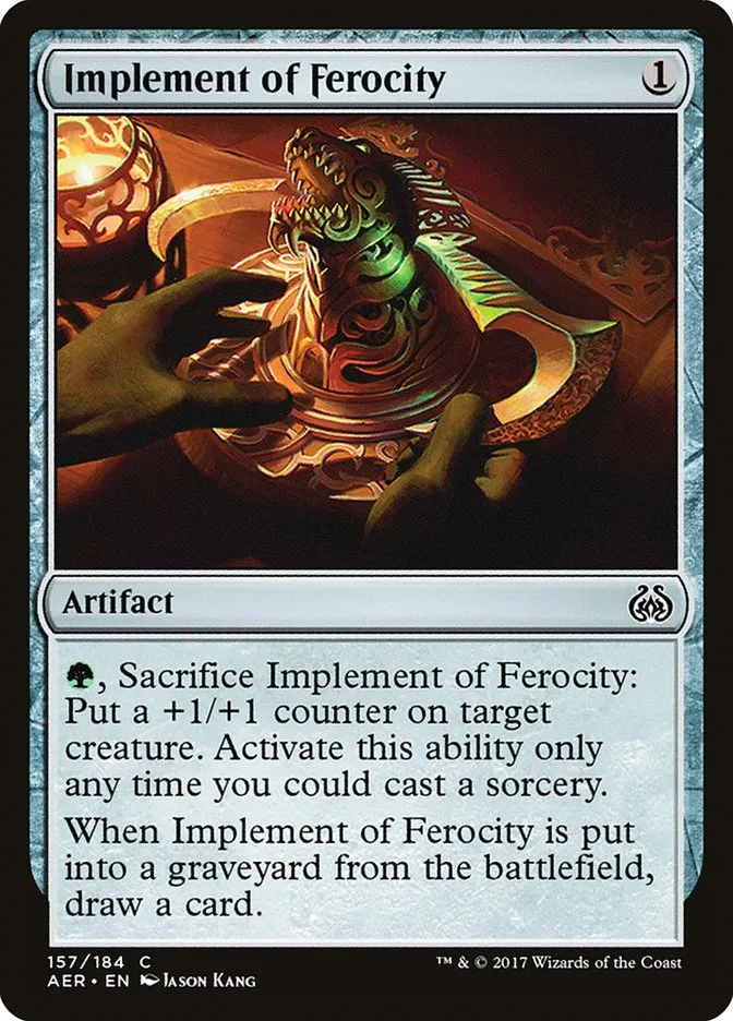 2017 Aether Revolt Implement of Ferocity common #157 common card image