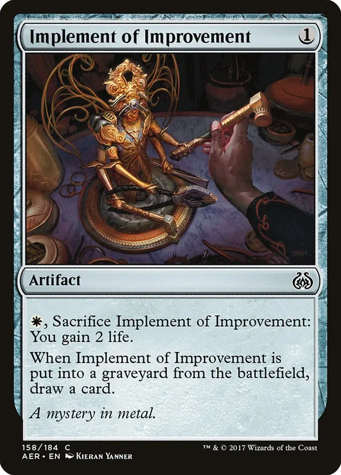 2017 Aether Revolt Implement of Improvement common #158 common card image