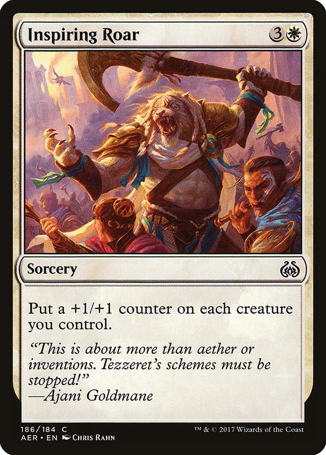 2017 Aether Revolt Inspiring Roar common #186 common card image