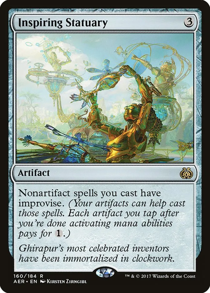 2017 Aether Revolt Inspiring Statuary rare #160 rare card image