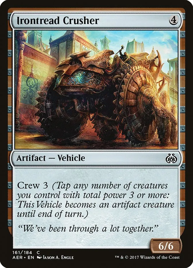 2017 Aether Revolt Irontread Crusher common #161 common card image