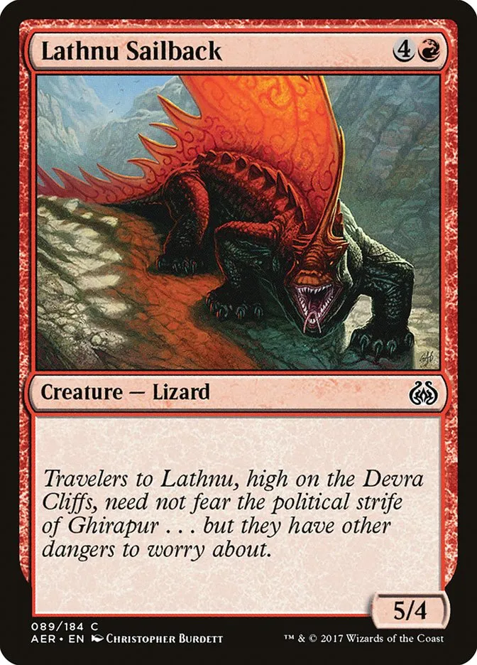 2017 Aether Revolt Lathnu Sailback common #89 common card image