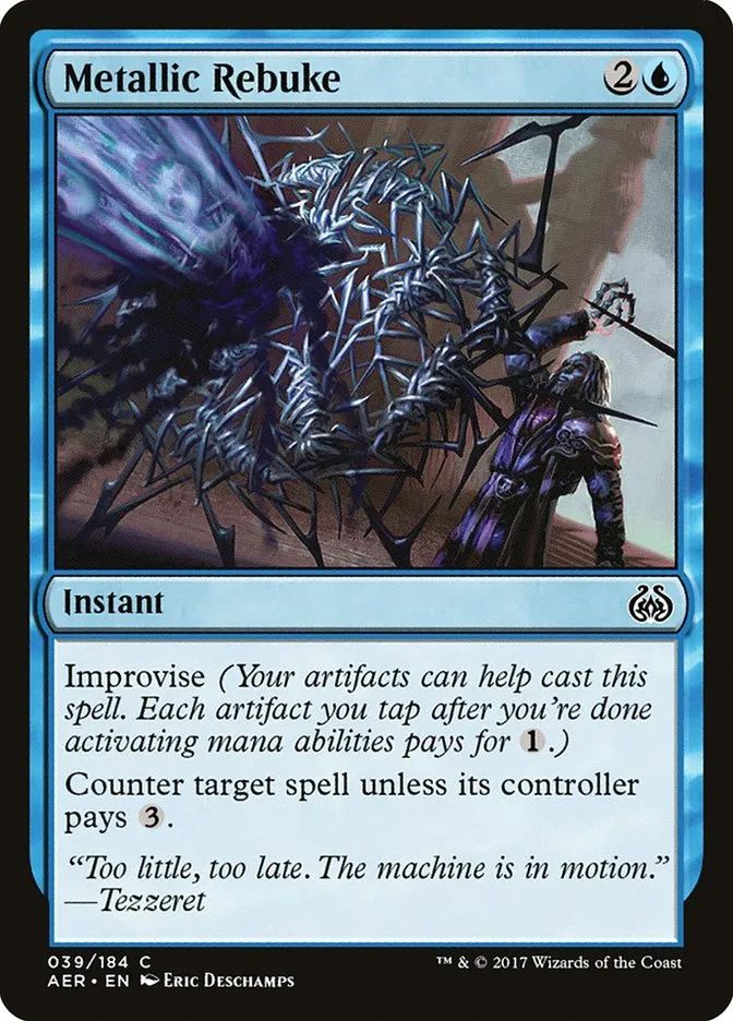 2017 Aether Revolt Metallic Rebuke common #39 common card image