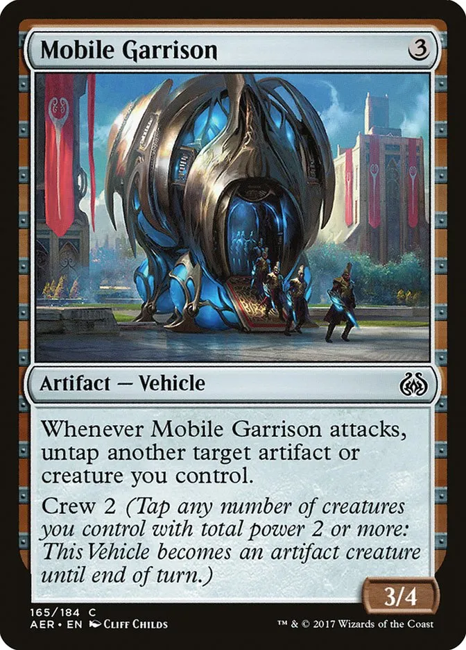 2017 Aether Revolt Mobile Garrison common #165 common card image