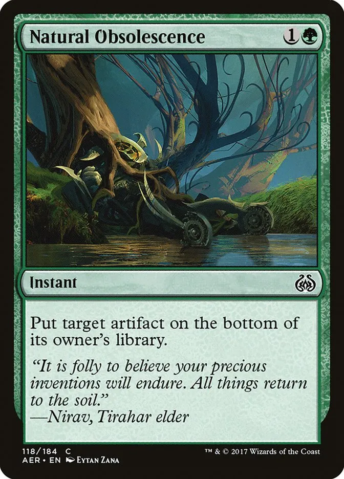 2017 Aether Revolt Natural Obsolescence common #118 common card image