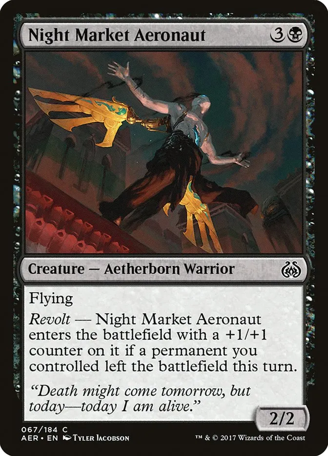 2017 Aether Revolt Night Market Aeronaut common #67 common card image