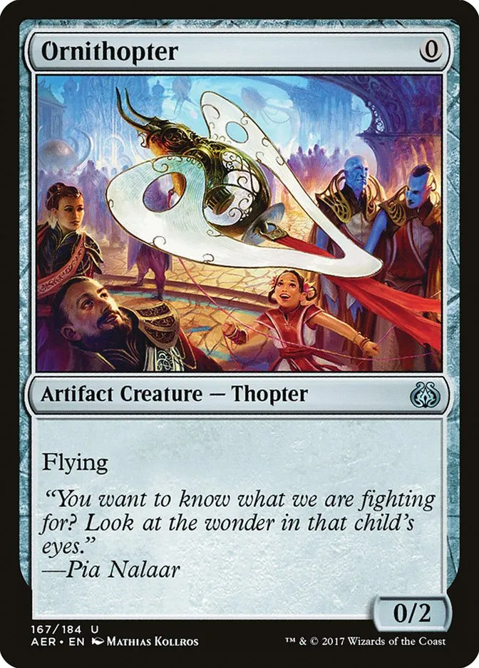 2017 Aether Revolt Ornithopter uncommon #167 uncommon card image