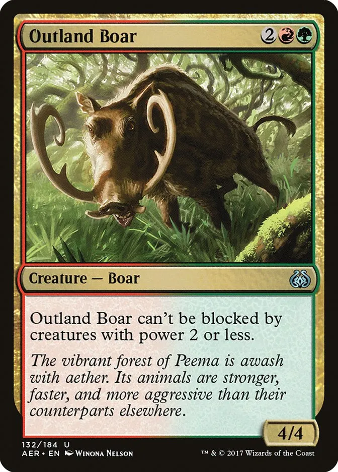 2017 Aether Revolt Outland Boar uncommon #132 uncommon card image