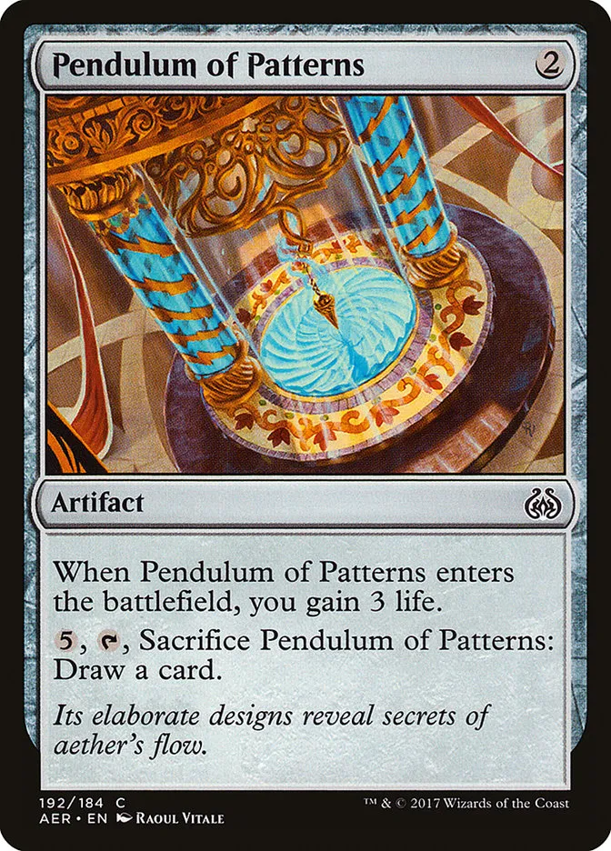 2017 Aether Revolt Pendulum of Patterns common #192 common card image