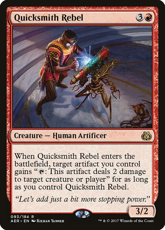 2017 Aether Revolt Quicksmith Rebel rare #93 rare card image