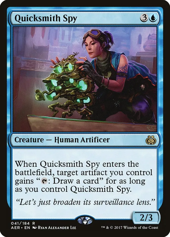 2017 Aether Revolt Quicksmith Spy rare #41 rare card image