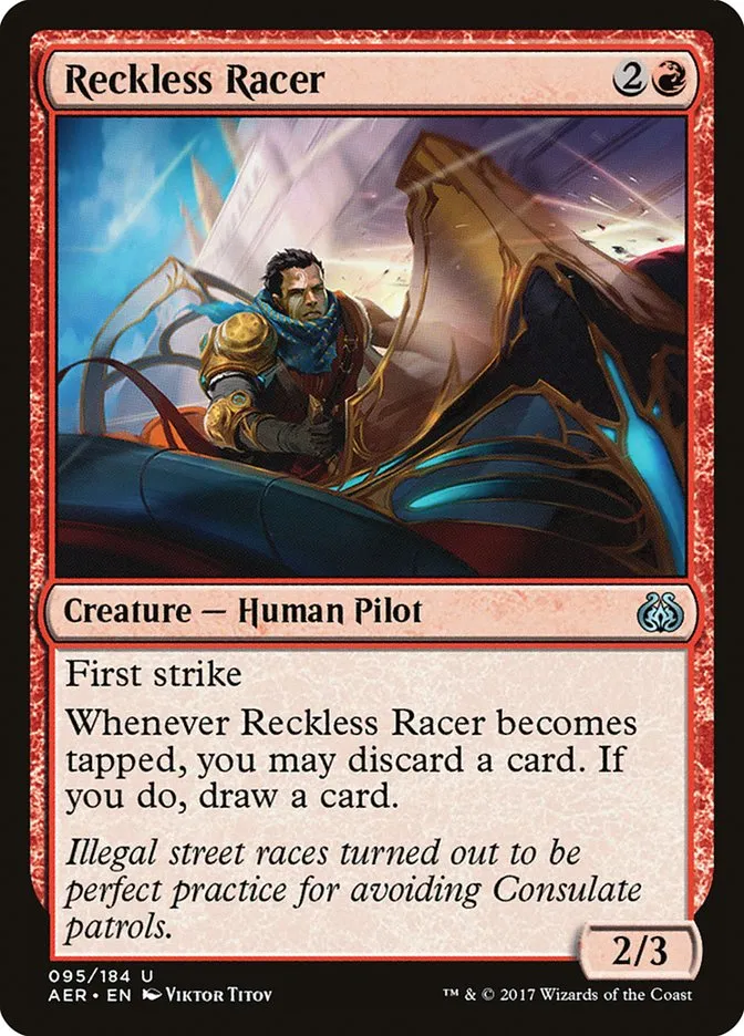 2017 Aether Revolt Reckless Racer uncommon #95 uncommon card image