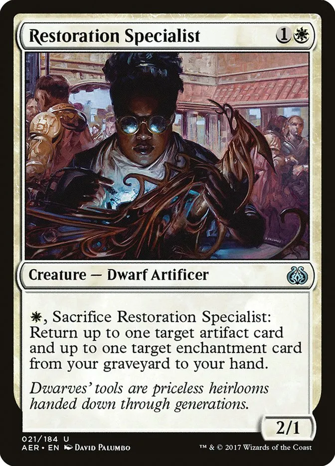 2017 Aether Revolt Restoration Specialist uncommon #21 uncommon card image