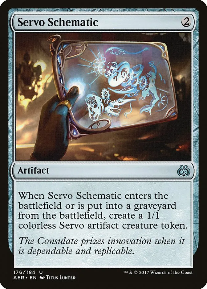 2017 Aether Revolt Servo Schematic uncommon #176 uncommon card image