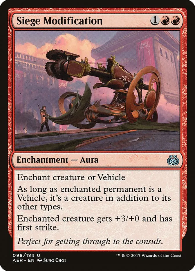 2017 Aether Revolt Siege Modification uncommon #99 uncommon card image