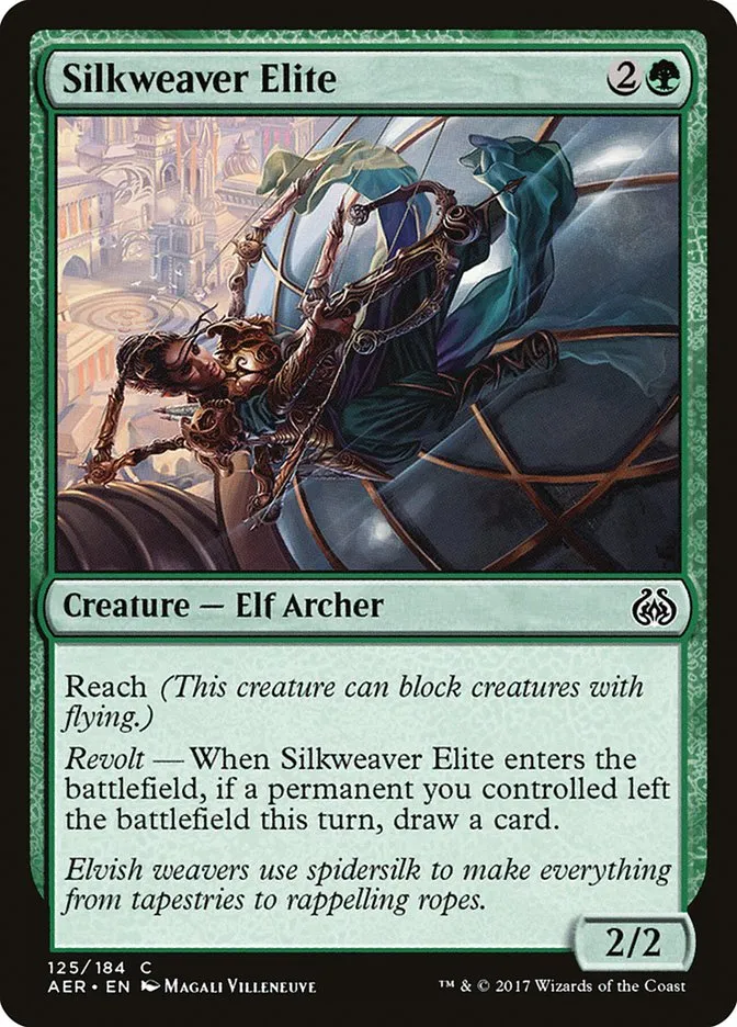 2017 Aether Revolt Silkweaver Elite common #125 common card image