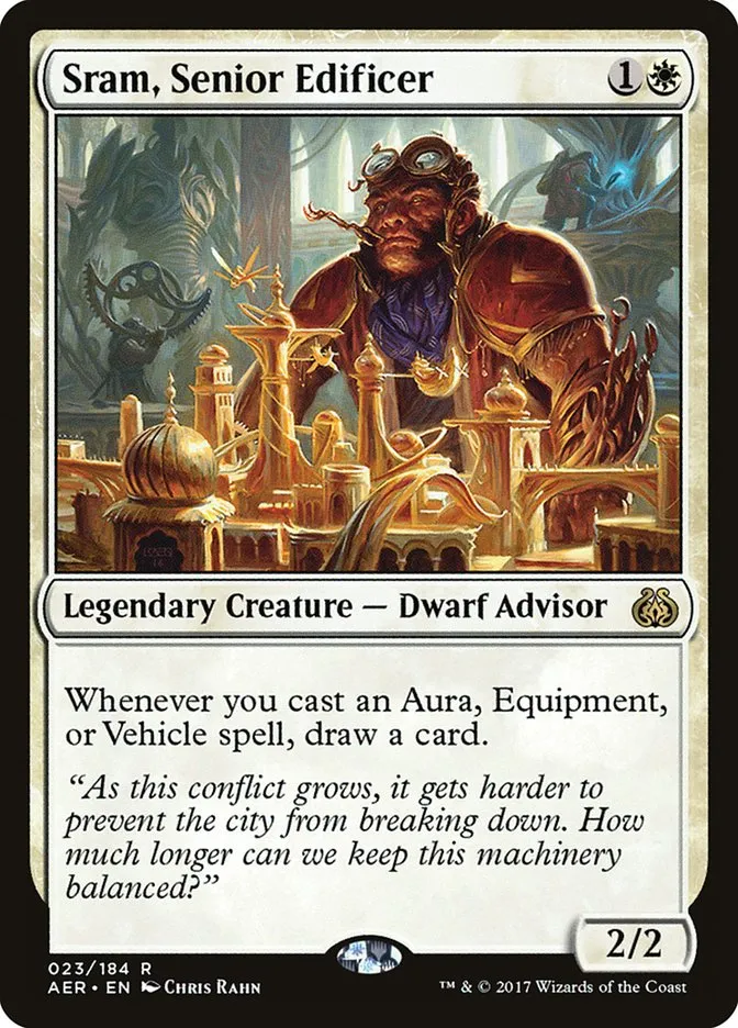 2017 Aether Revolt Sram, Senior Edificer rare #23 rare card image