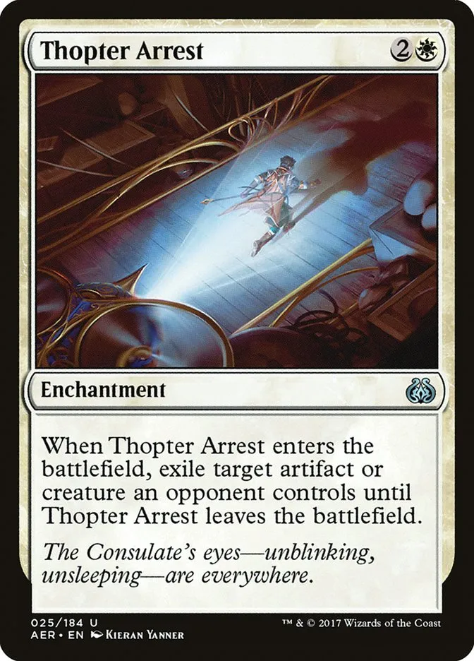 2017 Aether Revolt Thopter Arrest uncommon #25 uncommon card image