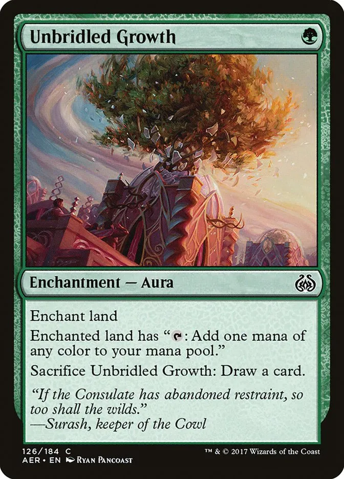 2017 Aether Revolt Unbridled Growth #126 common card image