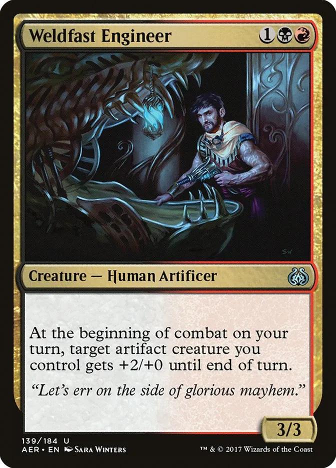 2017 Aether Revolt Weldfast Engineer uncommon #139 uncommon card image