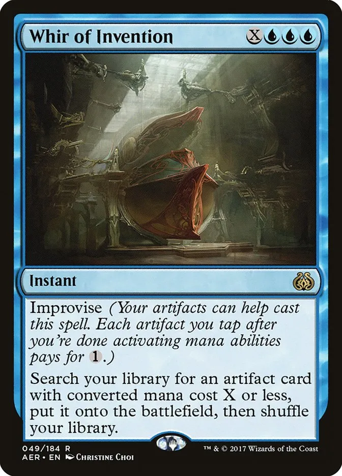 2017 Aether Revolt Whir of Invention #49 rare card image