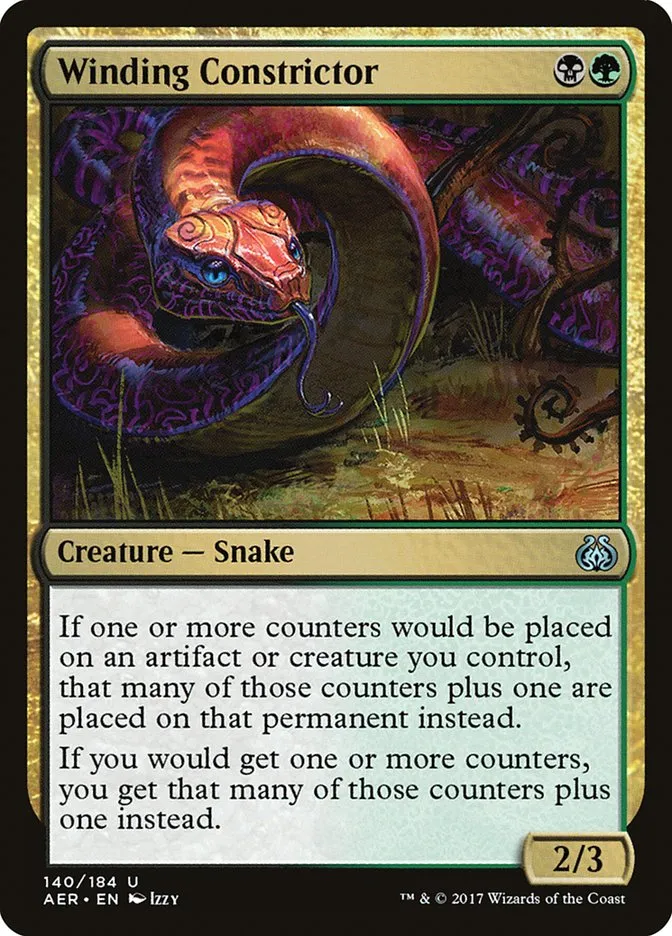 2017 Aether Revolt Winding Constrictor uncommon #140 uncommon card image