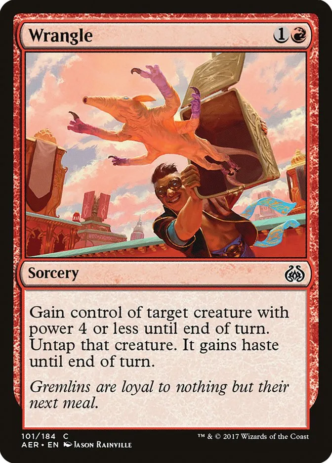 2017 Aether Revolt Wrangle common #101 common card image