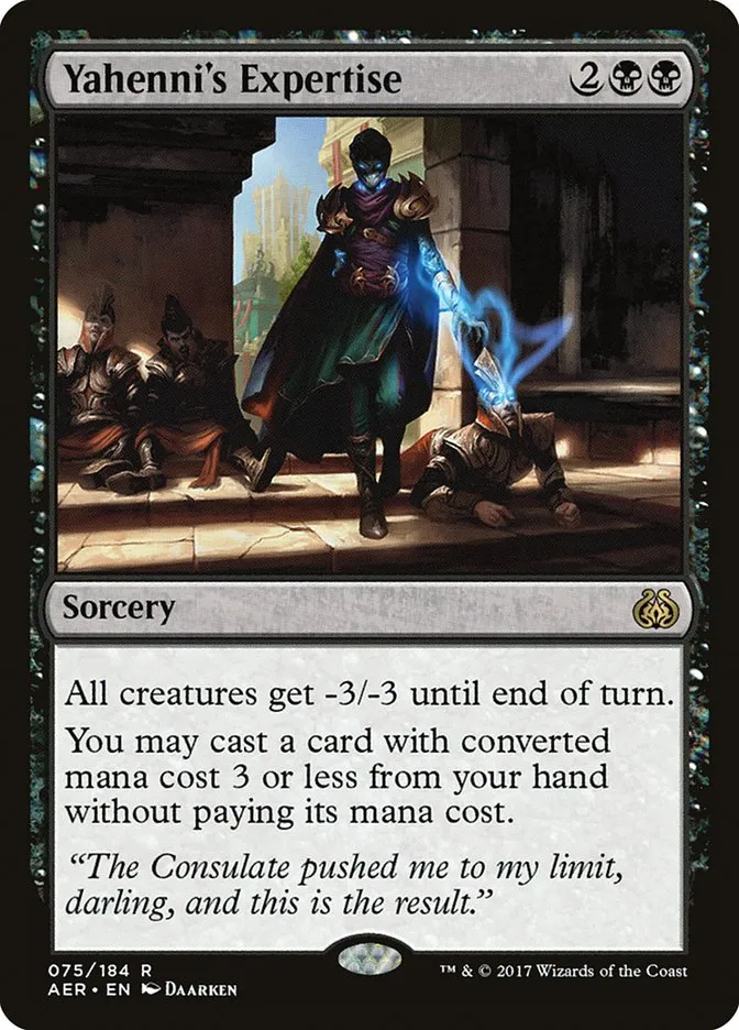 2017 Aether Revolt Yahenni's Expertise rare #75 rare card image