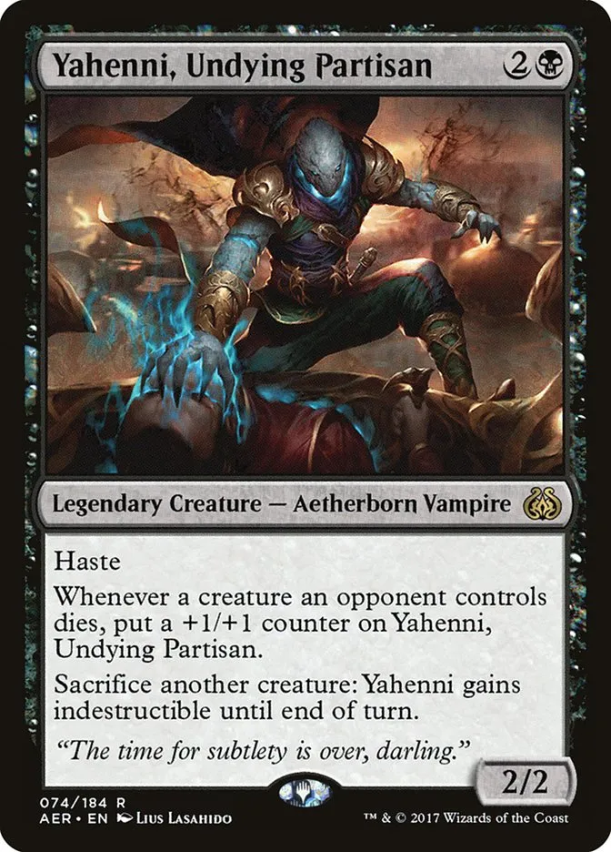 2017 Aether Revolt Yahenni, Undying Partisan rare #74 rare card image