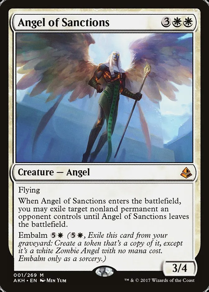 2017 Amonkhet Angel of Sanctions mythic #1 mythic card image