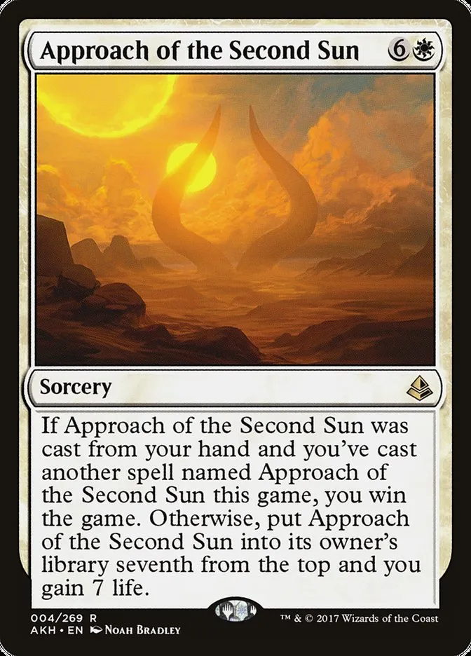 2017 Amonkhet Approach of the Second Sun rare #4 rare card image