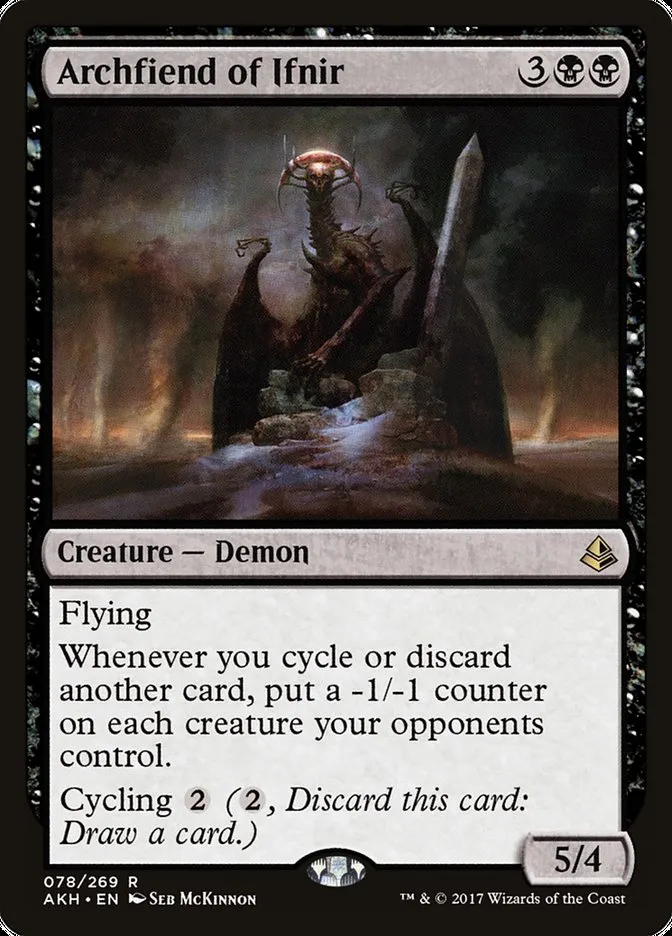 2017 Amonkhet Archfiend of Ifnir rare #78 rare card image